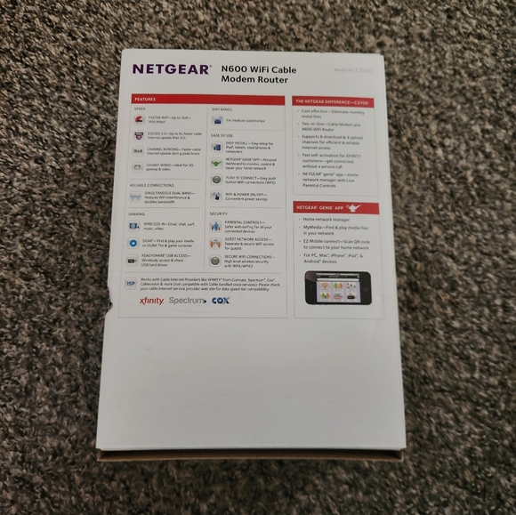 Netgear N600 Wifi Cable Modem Router - Picture 3 of 6